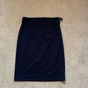 Grace Elements navy blue knit pencil skirt